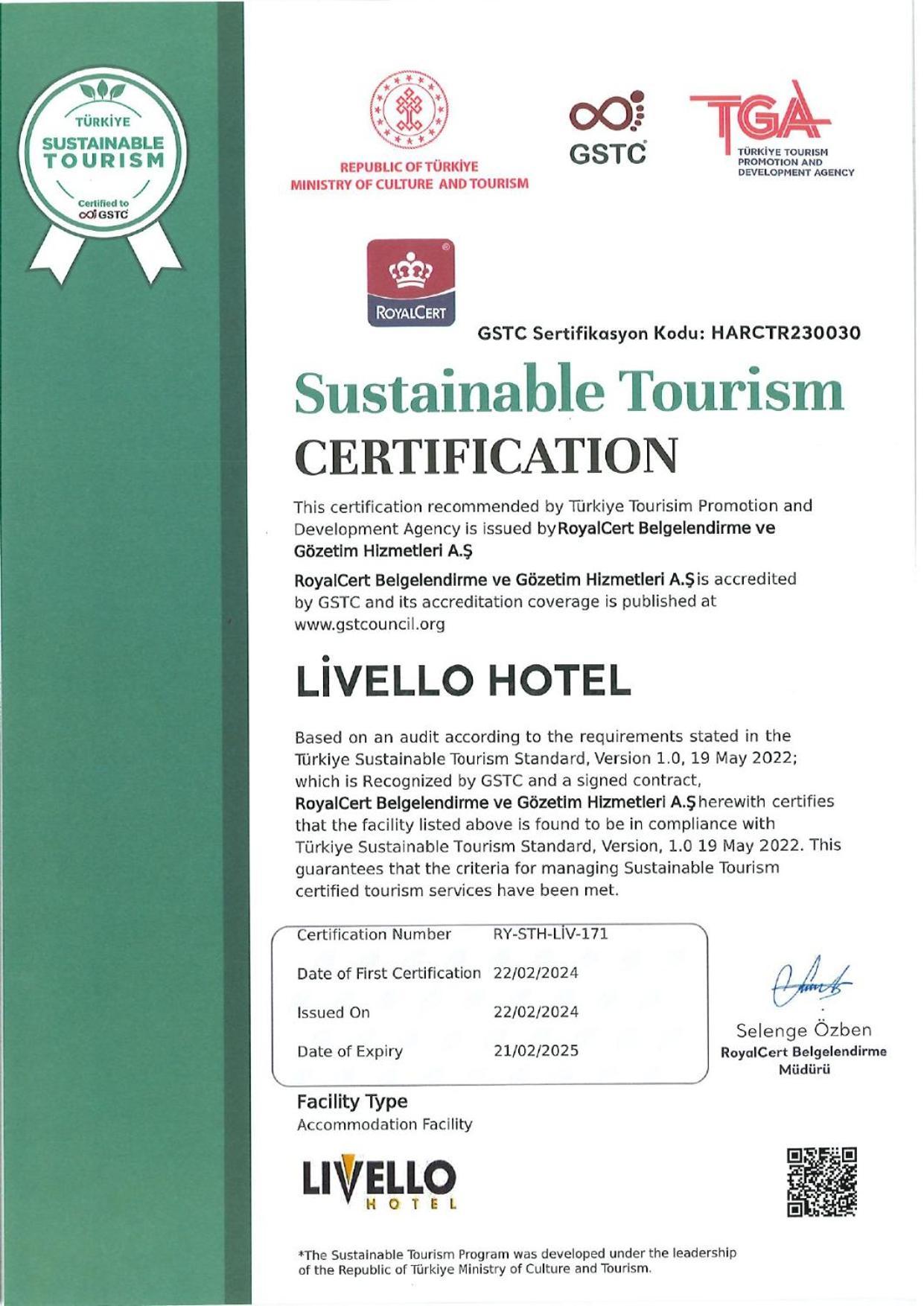 Livello Hotel Istanbul Exterior photo